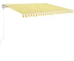 Vidaxl - Markise Automatisch Einziehbar 400x350 Cm Gelb Und Wei&szlig;