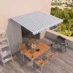 Vidaxl - Markise Automatisch Einziehbar 400x350 Cm Blau Und Wei&szlig;