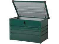 Auflagenbox dunkelgrün Metall 100x62 cm Garten Terrasse - Grün