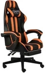 Vidaxl - Gaming-stuhl Mit Fu&szlig;st&uuml;tze Schwarz Und Orange Kunstleder