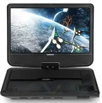 9-zoll-dvd-player, Tragbar, Mit Halterung, Schwarz