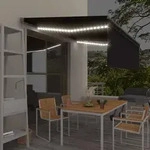 Vidaxl - Markise Automatisch Mit Rollo Led Windsensor 4,5x3 M Anthrazit 451196
