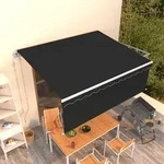 Vidaxl - Markise Automatisch Einziehbar Mit Volant 4x3 M Anthrazit