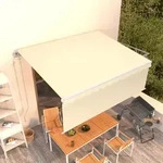 Vidaxl - Markise Automatisch Einziehbar Mit Volant 4x3 M Creme