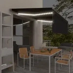 Vidaxl - Markise Automatisch Mit Rollo Led Windsensor 4x3m Anthrazit