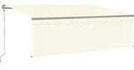 Vidaxl - Markise Automatisch Mit Rollo Led Windsensor 4x3 M Creme