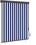 Au&szlig;enrollo 140x250 Cm Blau Und Wei&szlig; Vidaxl