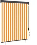 Au&szlig;enrollo 140x250 Cm Wei&szlig; Und Orange Vidaxl