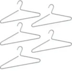 Kleiderb&uuml;gel Lux Silber, 5er Set, Garderobenb&uuml;gel, Silber Matt, Aluminium Silber