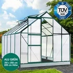 Gew&auml;chshaus Aluminium Mit Fundament Rostfrei T&uuml;v Gepr&uuml;ft 6mm Platten 310x250x205cm