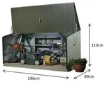Metall Ger&auml;tebox, Fahrradbox 'stowaway', Aufbewahrungsbox Inkl. Boden, Anthrazit,