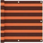 Balkon-sichtschutz Orange Und Braun 90x600 Cm Oxford-gewebe Vidaxl