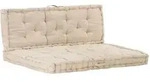Palettenauflagen 2 Stk. Baumwolle Beige - Vidaxl