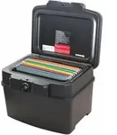 Hmf 250453 Feuerfeste Wasserdichte Dokumentenbox, Din A4 Register, Schwarz