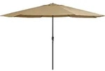 Sonnenschirm Mit Metall-mast 390 Cm Taupe Vidaxl 662664