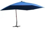 Ampelschirm Mit Holz-mast 400x300 Cm Blau - Vidaxl
