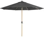 Sonnenschirm / Kurbelschirm 'alu Wood Ultra 350', &Oslash; 350 Cm, Anthrazit, Bezug