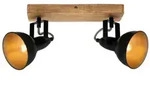 Briloner - Deckenleuchte Spotleuchte Schwenkbar E14 25 W Schwarz Metall-holz