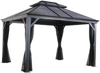 Pavillon Mykonos 10x12, Basaltgrau, 298 X 363 X 292 Cm (l X B X H), Aluminium - Sojag