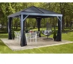 Pavillon South Beach 12x12, Basaltgrau, 363 X 363 X 310 Cm (l X B X H), Aluminium -