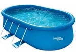 Summer Waves - Quick Up Pool Aufblasbarer Pool Oval Inkl. Zubeh&ouml;r Blau 457x305x107