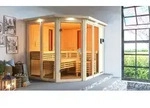 Karibu Kombi-sauna Ava Inkl. Infrarotstrahler Innensauna 3 Sitzb&auml;nke Aus Holz ,