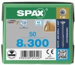 Spax - 0197000803005 Holzschraube 8 Mm 300 Mm T-star Plus Edelstahl A2 50 St.