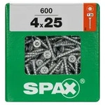 Spax - Universalschraube, 4 X 25 Mm, 600 St&uuml;ck, Vollgewinde, Senkkopf, T-star...