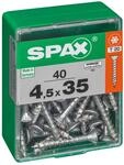 Spax - Universalschrauben 4.5 X 35 Mm Tx 20 - 40 Stk. Holzschrauben