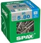 Spax - Edelstahlschraube, 5 X 80 Mm, 80 St&uuml;ck, Teilgewinde, Senkkopf, T-star...