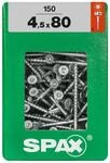 Spax - Universalschrauben 4.5 X 80 Mm Tx 20 - 150 Stk. Holzschrauben