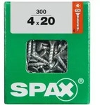 Spax - Universalschraube, 4 X 20 Mm, 300 St&uuml;ck, Vollgewinde, Senkkopf, T-star Plus