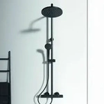 Ideal Standard - Ceratherm T25 Duschsystem A7546xg Silk Black, Mit Thermostat Aufputz
