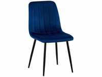 CLP - Stuhl Dijon Samt blau