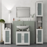 Badezimmerspiegel Kiko, Beton, 45 X 60 Cm Vicco
