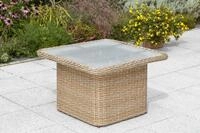 Duplex Tisch 72x72x45/62cm Stahl/kunststoffgeflecht