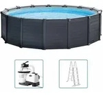 Intex - Frame Swimming Pool Set 'graphit', Graphit, &Oslash; 478 X 124 Cm, Inkl.