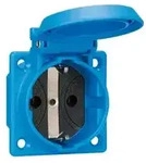 Abl Einbausteckdose, 250v 16a Ip54 50x50mm, Thermoplast, Blau, 1661050