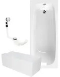 Calmwaters&reg; Badewanne Komplettset 180x80 Cm Mit Wannentr&auml;ger & Ablaufgarnitur, Set