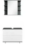 Vicco - Badm&ouml;bel-set Ilias, Wei&szlig;/anthrazit, 2 Teile, Unterschrank 80 Cm