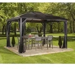 Pavillon Verona 10x14, Anthrazit, 298 X 423 X 261 Cm (l X B X H), Aluminium - Sojag