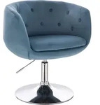 Svita - Panama Retro Loungestuhl Cocktailsessel Blau Petrol Samt-optik Tellerfu&szlig;