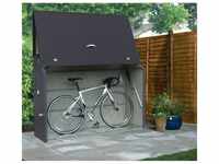 Metall Gerätebox, Fahrradbox Sesam, Aufbewahrungsbox inkl. Boden anthrazit 185 x 76
