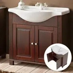 Lomadox - Waschtischunterschrank 85 Cm Keramik-waschbecken Im Landhausstil Aveiro-56,