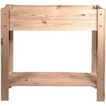 Hochbeet F&uuml;r Balkon 80x30x78cm Kiefernholz Dunkelbraun - Mgc24
