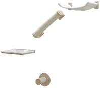 Kerbl - Kletterwand Alps (4-teilig, Farbe Wei&szlig;, Max. Belastbarkeit 6 Kg) 81609