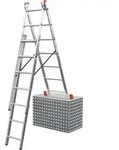 Krause Aluminium-vielzweckleiter Corda Globus Mit Treppenfunktion 5,10 M Leiter