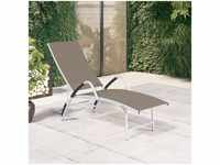 Sonnenliege,Liegestuhl Textilene und Aluminium Taupe vidaXL