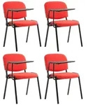 4er Set Stuhl Ken Mit Klapptisch Stoff Rot