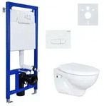 H&auml;nge Wand Wc Mit Sp&uuml;lkasten, Vorwandelement, Schallschutz Und Bet&auml;tigungsplatte